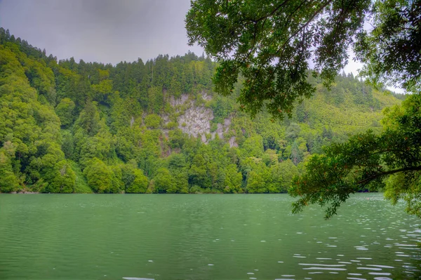 Jezioro Lagoa Congro Wyspie Sao Miguel Azory Portugalia — Zdjęcie stockowe