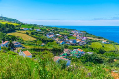 Miradouro do Pico Vermelho Sao Miguel Adası, Portekiz.