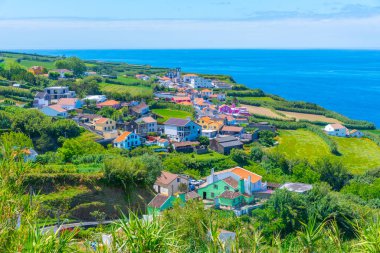 Miradouro do Pico Vermelho Sao Miguel Adası, Portekiz.