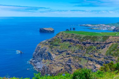 Portekiz 'deki Sao Miguel adasında Miradouro da Ponta do Escalvado.