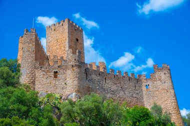 Portekiz 'de Tajo nehri üzerinde Castelo de Almourol.