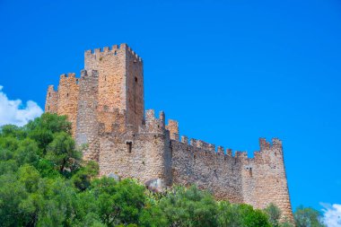 Portekiz 'de Tajo nehri üzerinde Castelo de Almourol.