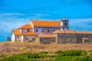Portekiz 'deki doğal park Arrabida' daki Cabo Espichel Kilisesi 'nde..