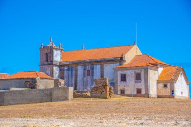 Portekiz 'deki doğal park Arrabida' daki Cabo Espichel Kilisesi 'nde..