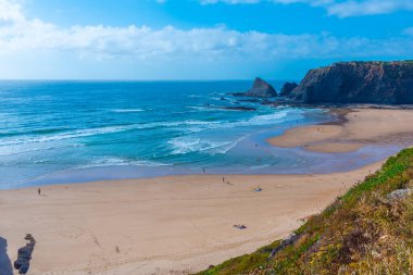 Portekiz 'deki Praia de Ohexe Manzarası.