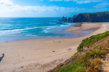 Portekiz 'deki Praia de Ohexe Manzarası.
