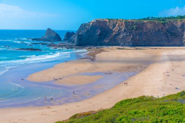 Portekiz 'deki Praia de Ohexe Manzarası.