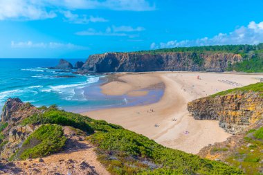 Portekiz 'deki Praia de Ohexe Manzarası.