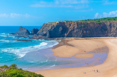 Portekiz 'deki Praia de Ohexe Manzarası.