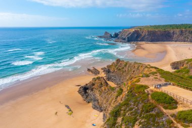 Portekiz 'deki Praia de Ohexe Manzarası.
