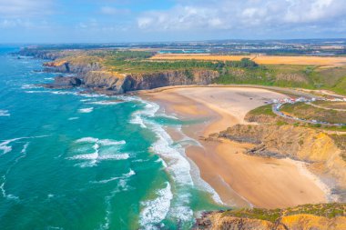 Portekiz 'deki Praia de Ohexe Manzarası.