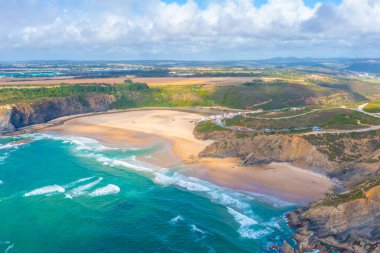 Portekiz 'deki Praia de Ohexe Manzarası.