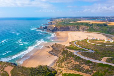Portekiz 'deki Praia de Ohexe Manzarası.