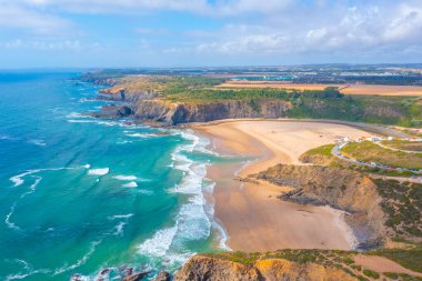 Portekiz 'deki Praia de Ohexe Manzarası.