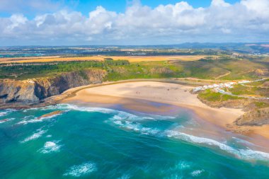 Portekiz 'deki Praia de Ohexe Manzarası.