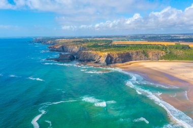 Portekiz 'deki Praia de Ohexe Manzarası.