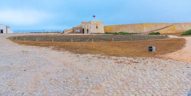 Sagres, Portekiz 'deki kalenin içindeki Rosa dos Ventos..