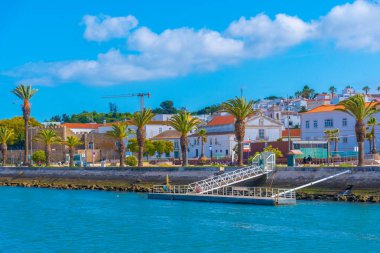 Portekiz 'in Lagos kasabasının deniz manzarası.