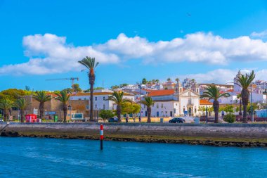 Portekiz 'in Lagos kasabasının deniz manzarası.
