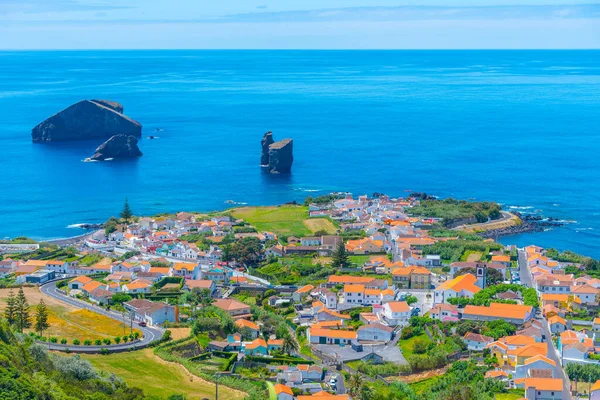 Letecký Pohled Město Mosteiros Ostrově Sao Miguel Portugalsku — Stock fotografie