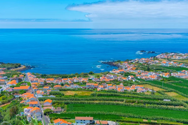 Letecký Pohled Město Mosteiros Ostrově Sao Miguel Portugalsku — Stock fotografie