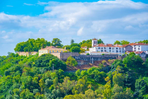 Zamek Santarem Położony Wzgórzu Nad Rzeką Tajo Portugalii — Zdjęcie stockowe