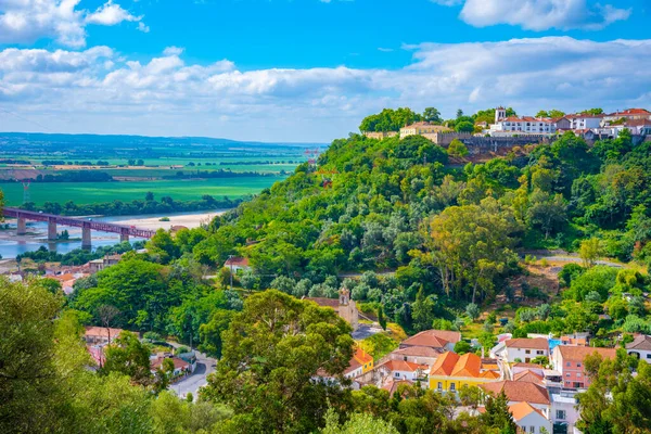 Santarem Slott Beläget Kulle Över Tajo Floden Portugal — Stockfoto