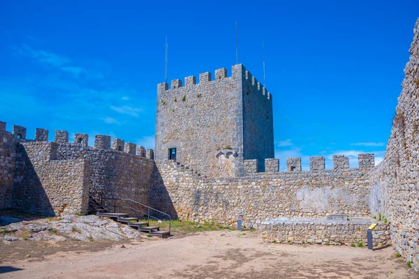 Вид Замок Сесімбра Поблизу Сетубала Португалія — стокове фото