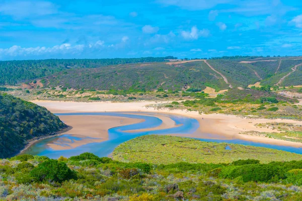 Floden Seixe Rinner Havet Portugal — Stockfoto