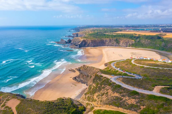Portekiz 'deki Praia de Ohexe Manzarası.