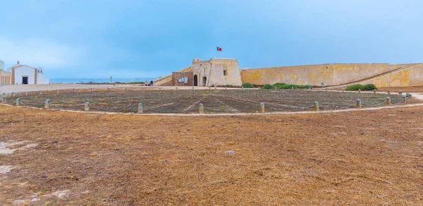 Sagres, Portekiz 'deki kalenin içindeki Rosa dos Ventos..