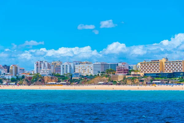 Hotéis Com Vista Para Praia Portimão Portugal — Fotografia de Stock