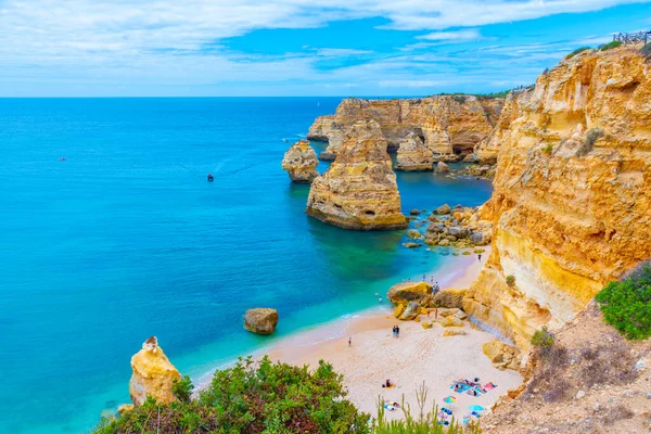 Klippor Nära Benagil Algarve Portugal — Stockfoto