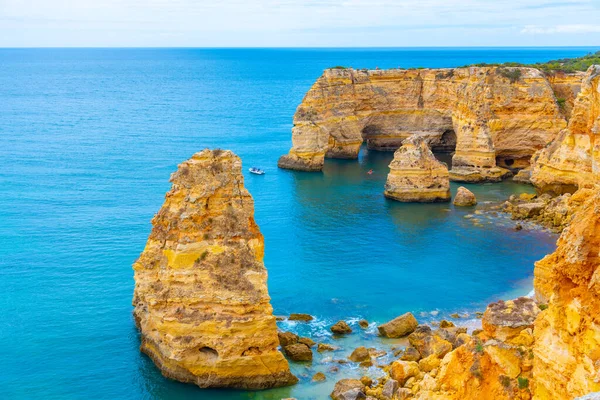 Klippor Nära Benagil Algarve Portugal — Stockfoto