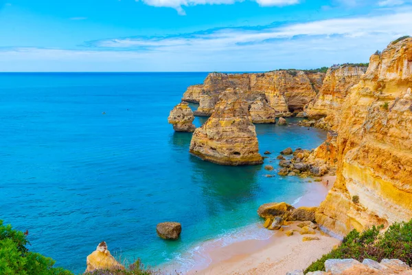 Klippor Nära Benagil Algarve Portugal — Stockfoto