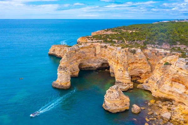 Klippor Nära Benagil Algarve Portugal — Stockfoto