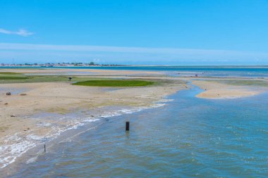 Portekiz 'deki Ria Formosa Ulusal Parkı' nın bataklıkları.
