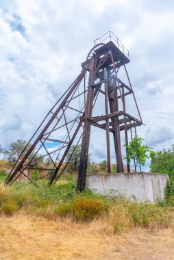 Portekiz 'deki Minas de Sao Domingo' da terk edilmiş bir maden binası..