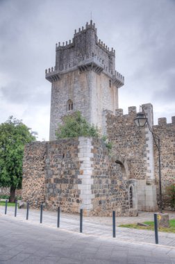 Portekiz 'in Beja kasabasındaki şatonun manzarası.