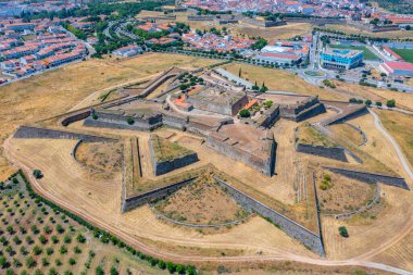 Portekiz 'in Elvas kentindeki Saint Luzia Kalesi.