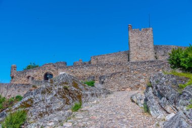Portekiz köyü Marvao 'daki şatonun manzarası.