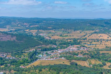 Portekiz 'in Alentejo bölgesinin kırsal manzarası.