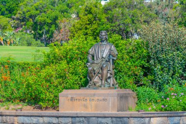 Portekiz, Funchal 'daki Santa Catarina parkında Kristof Kolomb heykeli.