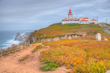 Portekiz Cabo da Roca deniz feneri.