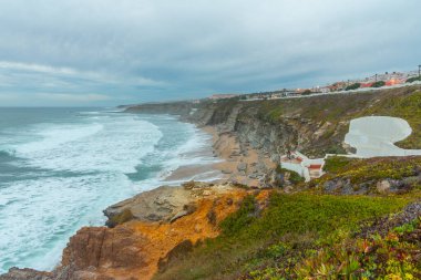 Sao Sebastiao Plajı Ericeira, Portekiz.
