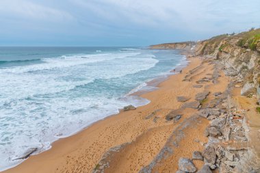 Sao Sebastiao Plajı Ericeira, Portekiz.