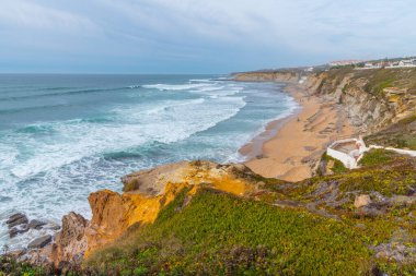 Sao Sebastiao Plajı Ericeira, Portekiz.