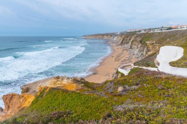 Sao Sebastiao Plajı Ericeira, Portekiz.