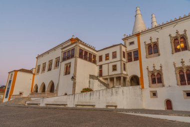 Portekiz, Sintra 'daki ulusal sarayın manzarası.