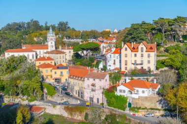 Portekiz, Sintra 'daki belediye binasının hava görüntüsü..